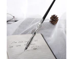Antique Calligraphy Pen Metal Dip Pen Comic Dip Pen Beginner Calligraphy Gift - Silver