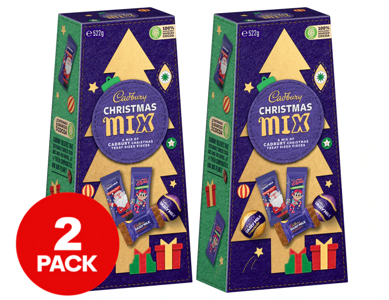 2 x Cadbury Christmas Mix Gift Box 522g