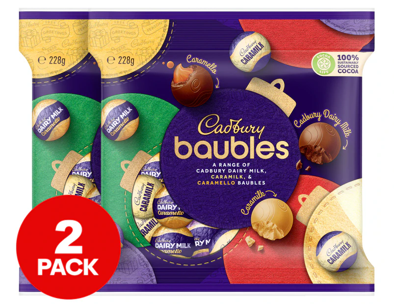 2 x Cadbury Mixed Baubles 228g