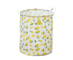 Waterproof Cotton Lightweight Durable Multipurpose Foldable Washing Basket Round Foldable Simple Hemp Storage-Yellow