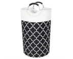 Basket Laundry Hamper Bag Washing Bin Large Laundry Collapsible Tall with Handles Waterproof Essentials Storage-Black