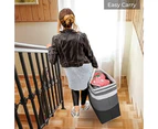 1pc Large Laundry Basket, Waterproof, Freestanding Laundry Hamper, Collapsible Tall Clothes Hamper With Extended Handles For Clothes 75L