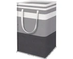 1pc Large Laundry Basket, Waterproof, Freestanding Laundry Hamper, Collapsible Tall Clothes Hamper With Extended Handles For Clothes 100L