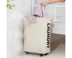 1pc Slim Laundry Basket, Laundry Hamper With Dustproof Mesh, Waterproof Dirty Clothes Storage Basket, Fabric Laundry Basket