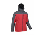 Mountain Warehouse Brisk Extreme Mens Waterproof Jacket Taped Seams Coat Cagoule - Red