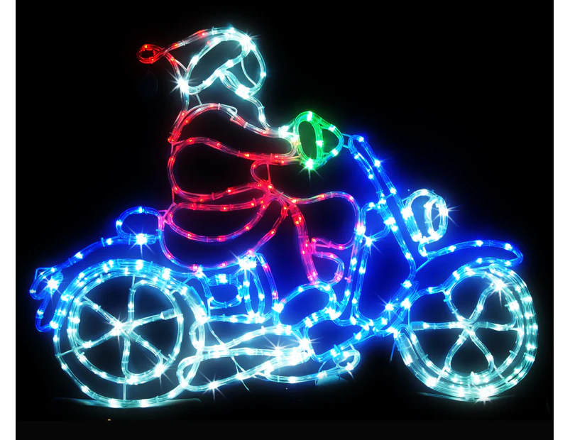 Stockholm 78x98CM Christmas Lights 36 LEDs/m Motif Lights Rope Santa Claus Motorbike Multi Colour