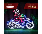 Stockholm 78x98CM Christmas Lights 36 LEDs/m Motif Lights Rope Santa Claus Motorbike Multi Colour