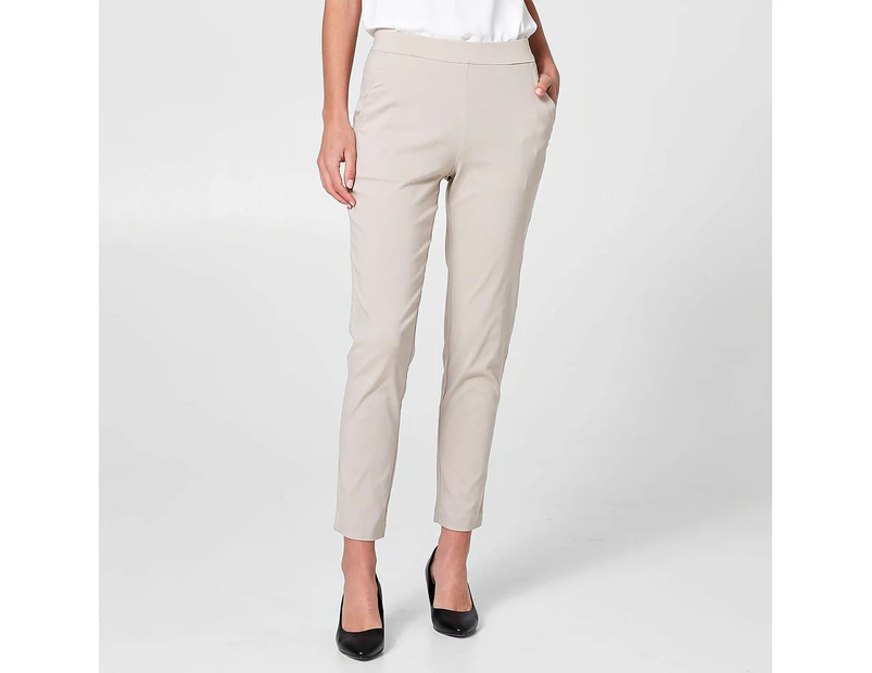 Preview Carrie Skinny Ankle Bengaline Pants - Brown