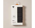 Target 5 Pack Cotton/Elastane Full Briefs - Black