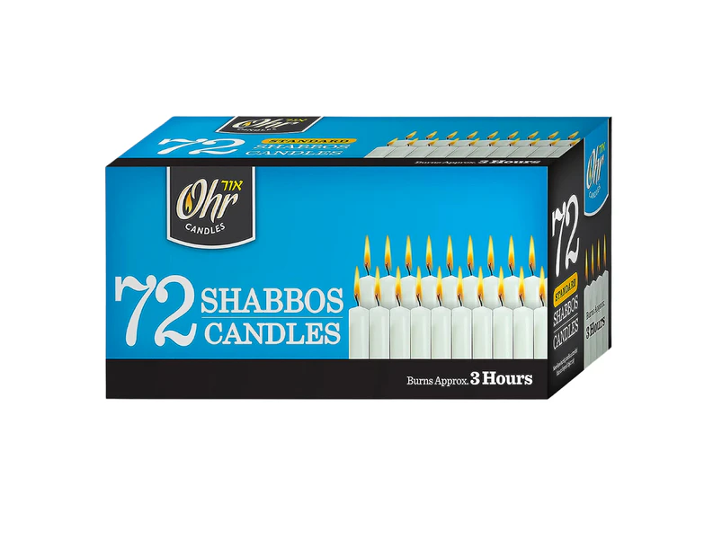 Ohr Shabbat Candles 3hr 72 Pack