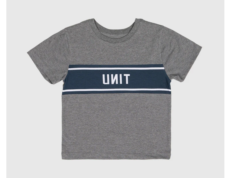 Unit Kids' Valley Tee / T-Shirt / Tshirt - Grey Marle