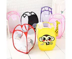 Lightweight Suitable For Household Storage Basket Foldable Mesh Laundry Basket Laundry Basket Portable Large -Pink
