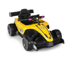Costway 12V Kids Ride On Car Electric Race Truck Remote Vehicle Toy Go Karts w/LED Lights Music Yellow