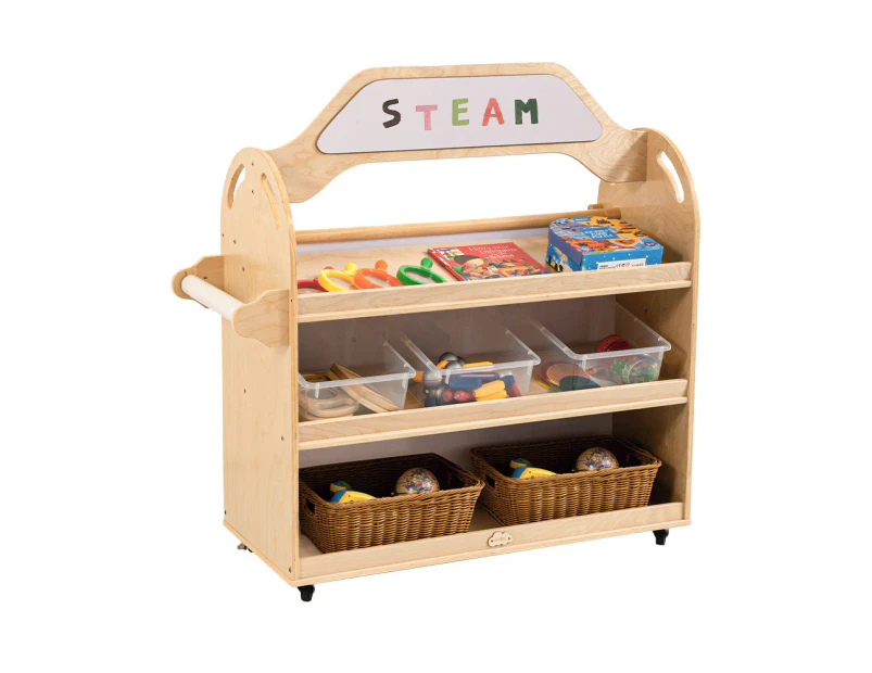Jooyes STEAM Trolley 3-in-1 Mobile Shelf Cabinet With 9 Storage Boxes