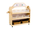 Jooyes STEAM Trolley 3-in-1 Mobile Shelf Cabinet With 9 Storage Boxes