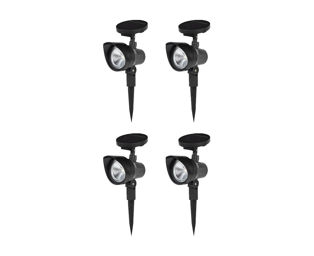 4PK Licht Solar Powered Outdoor Garden Spot Light Adjustable Angle 8.5x13.5x28cm