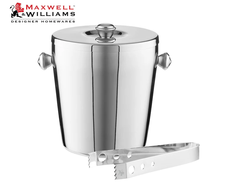 Maxwell & Williams 1.2L Cocktail & Co. Stainless Steel Ice Bucket /w Tongs