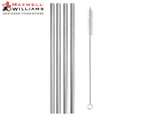 Maxwell & Williams 5-Piece Cocktail & Co Reusable Smoothie Straw Set