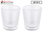 Set of 2 Maxwell & Williams 200mL Blend Double Wall Conical Cups