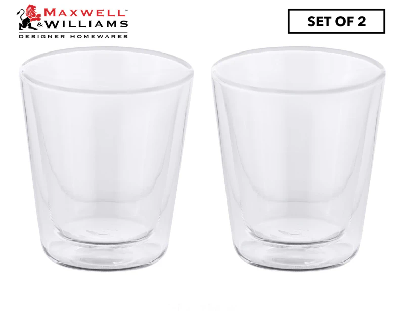 Set of 2 Maxwell & Williams 200mL Blend Double Wall Conical Cups