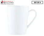 Set of 4 Maxwell & Williams 450mL Cashmere Tall Mugs - White
