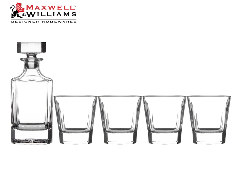 Maxwell & Williams 5-Piece Diamante Whiskey Set - Clear