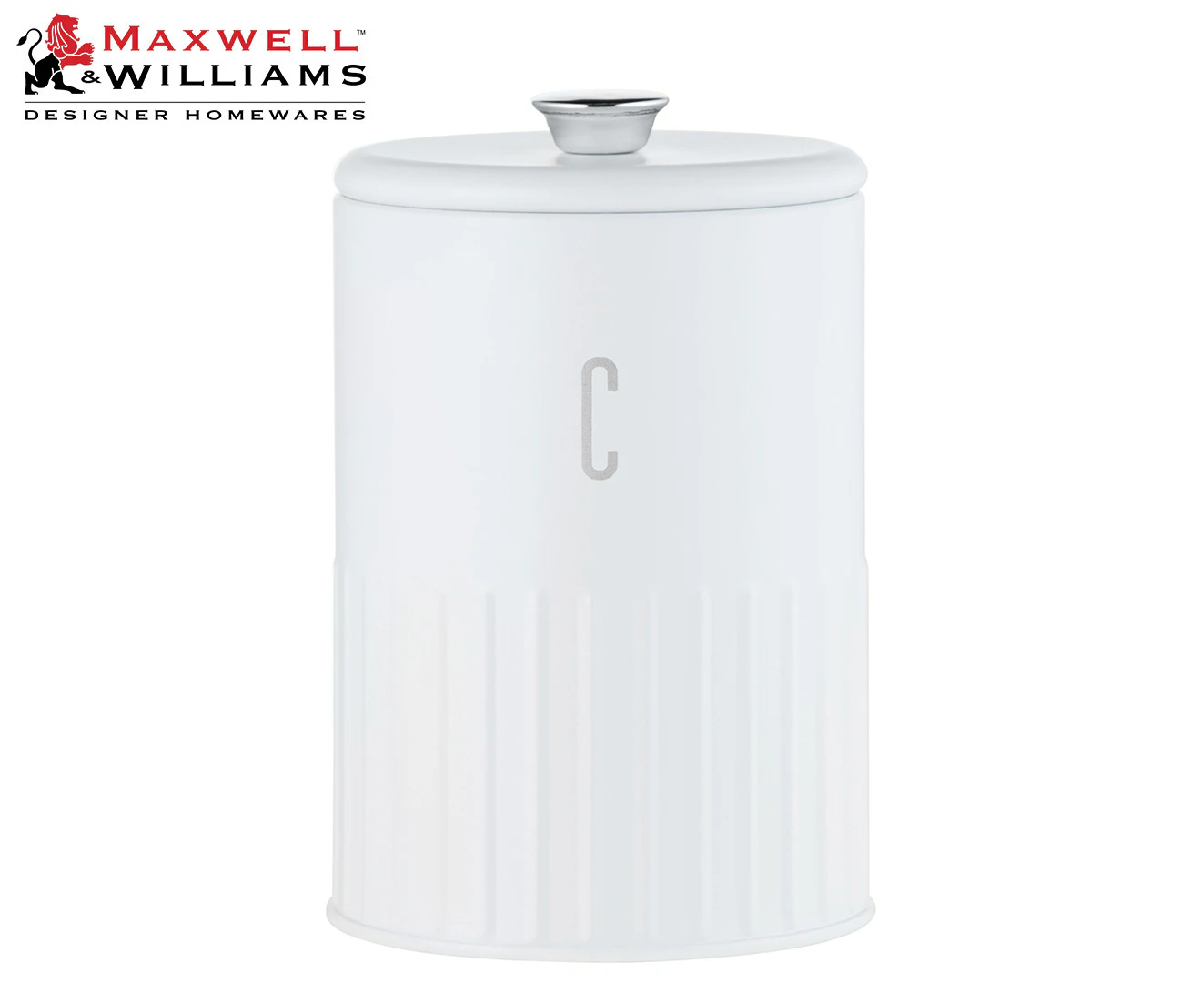 Maxwell & Williams Astor Coffee Canister 11x17cm 1.35L - White