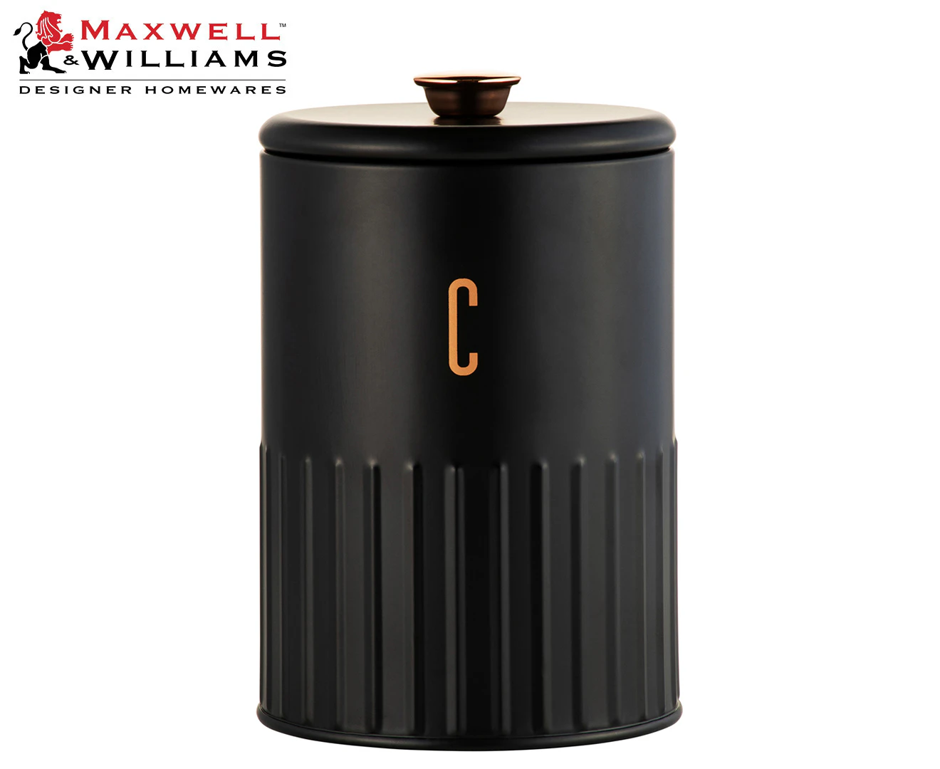 Maxwell & Williams Astor Coffee Canister 11x17cm 1.35L - Black