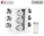 Maxwell & Williams Astor Spice Rack 12pc - White