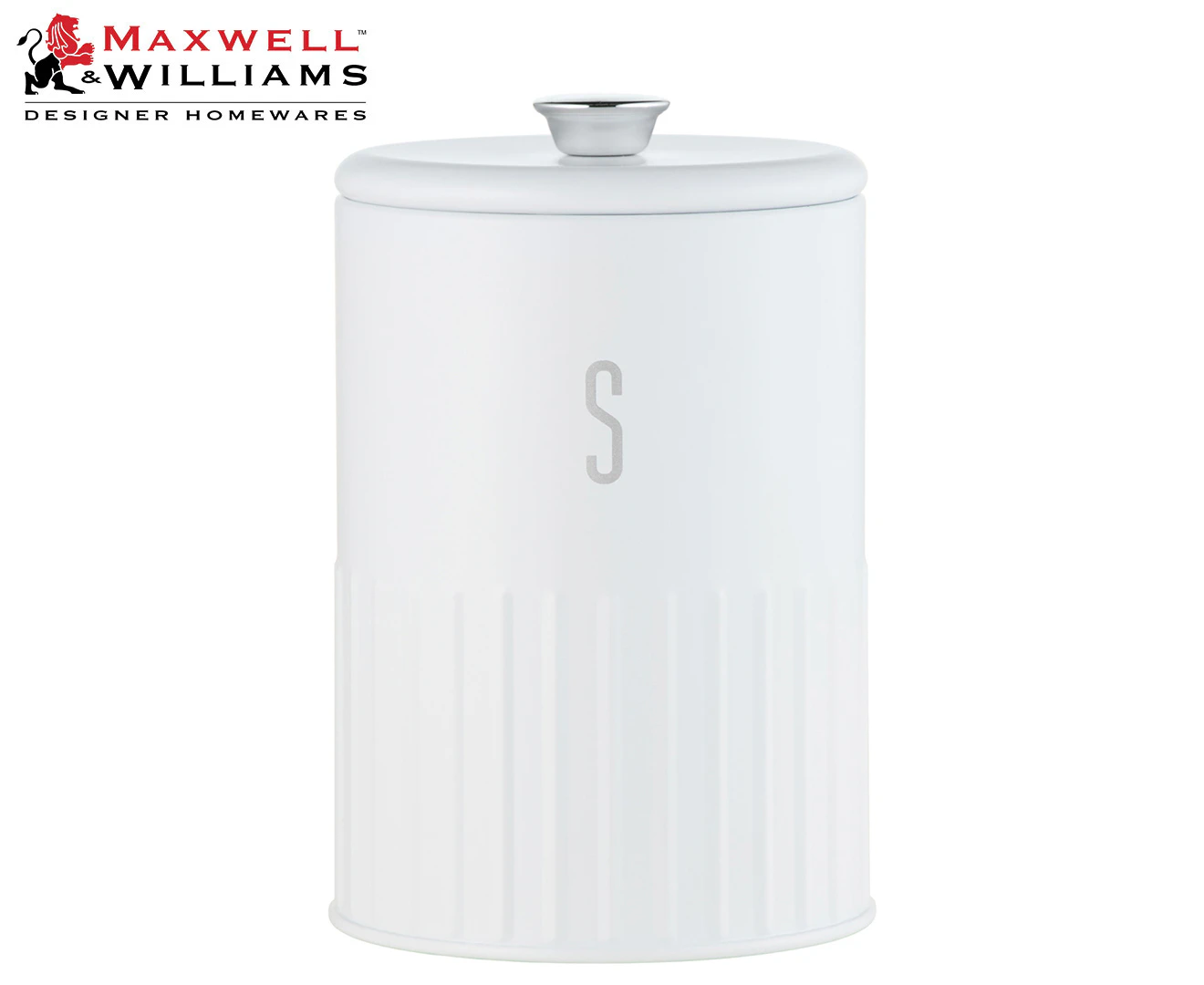 Maxwell & Williams Astor Sugar Canister 11x17cm 1.35L - White