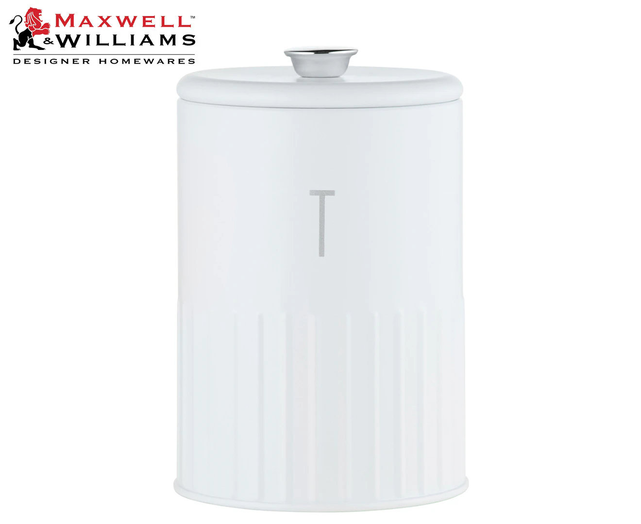 Maxwell & Williams Astor Tea Canister 11x17cm 1.35L - White