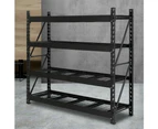 Giantz 2Mx2M Garage Shelving Warehouse Rack Pallet Racking Storage Shelve Black