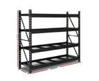 Giantz 2Mx2M Garage Shelving Warehouse Rack Pallet Racking Storage Shelve Black