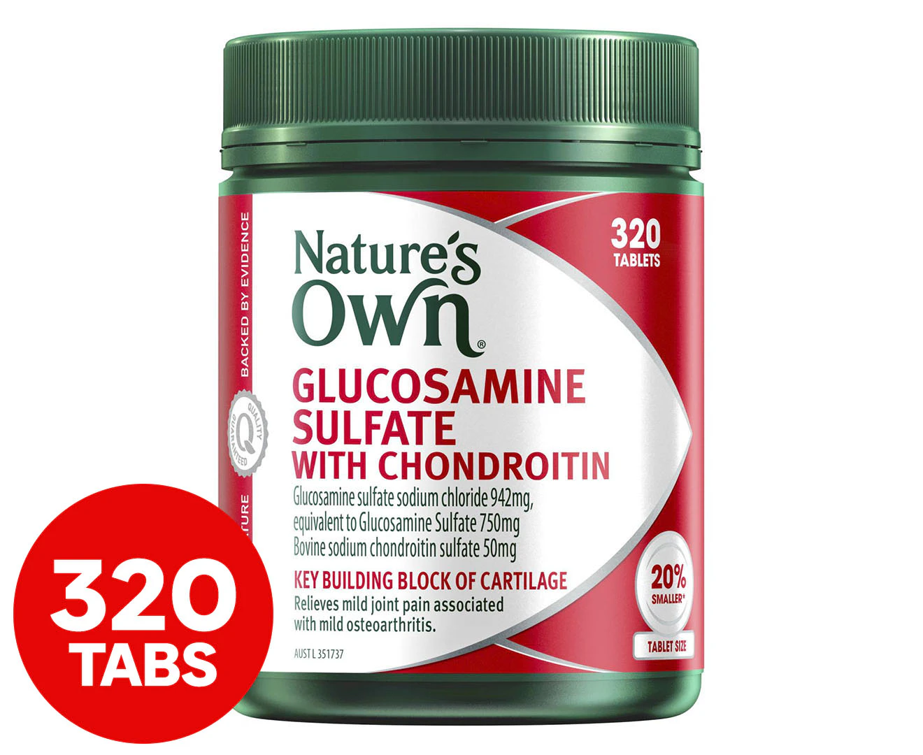 Nature's Own [Authorized Sales Agent] Nature's Own Glucosamine Sulfate with Chondroitin  320 tablets 320pcs/box