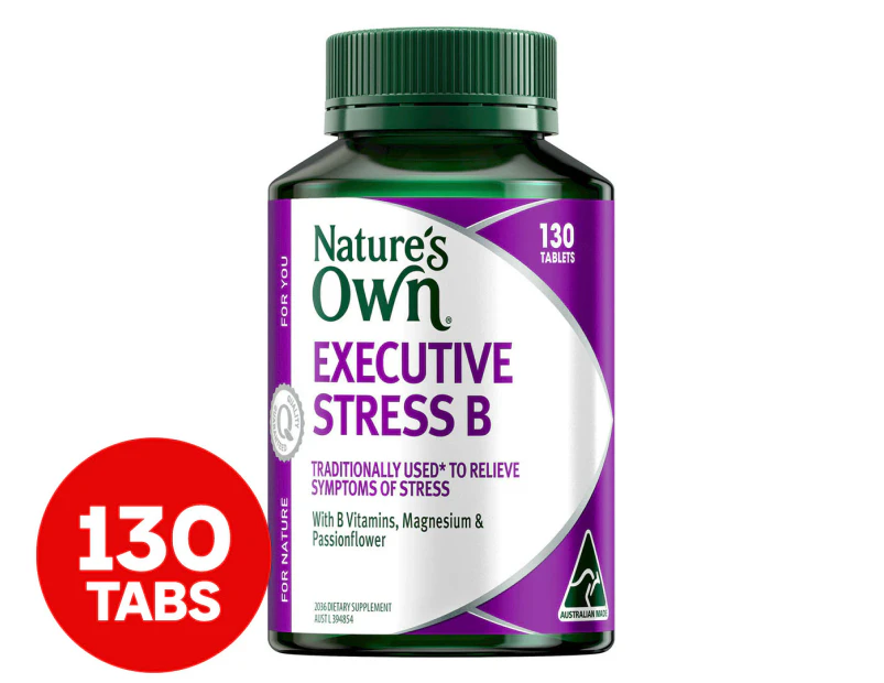 Nature's Own Executive Stress B with B Vitamins, Magnesium & Passionflower 130 Tablets