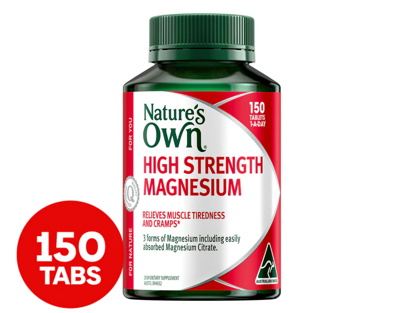 Nature's Own High Strength Magnesium for Muscle Health 150 Tablets