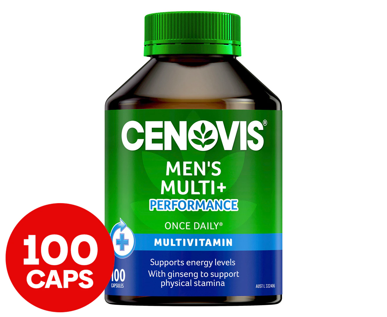 Cenovis Men's Multivitamin + Performance for Energy 100 Capsules