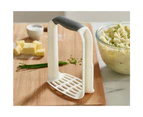 Joseph & Joseph Easy-Mash 16.5cm D-Shaped Potato Masher Kitchen Utensil White