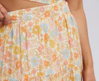 All About Eve Women's Meadow Maxi Skirt - Yellow Print