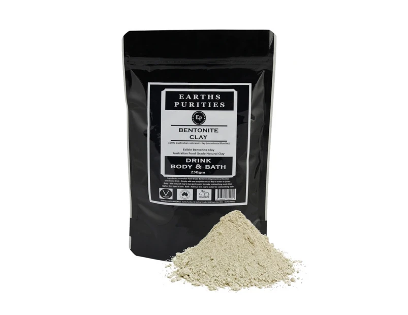 Earths Purities Drink, Body & Bath Healing Food Grade Edible Bentonite Clay 250g