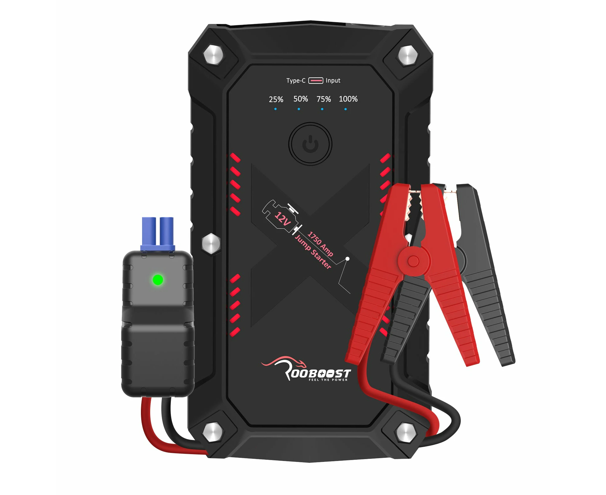 Rooboost Jump Starter Waterproof Extreme Safe and Portable Power Bank RB-1750WP