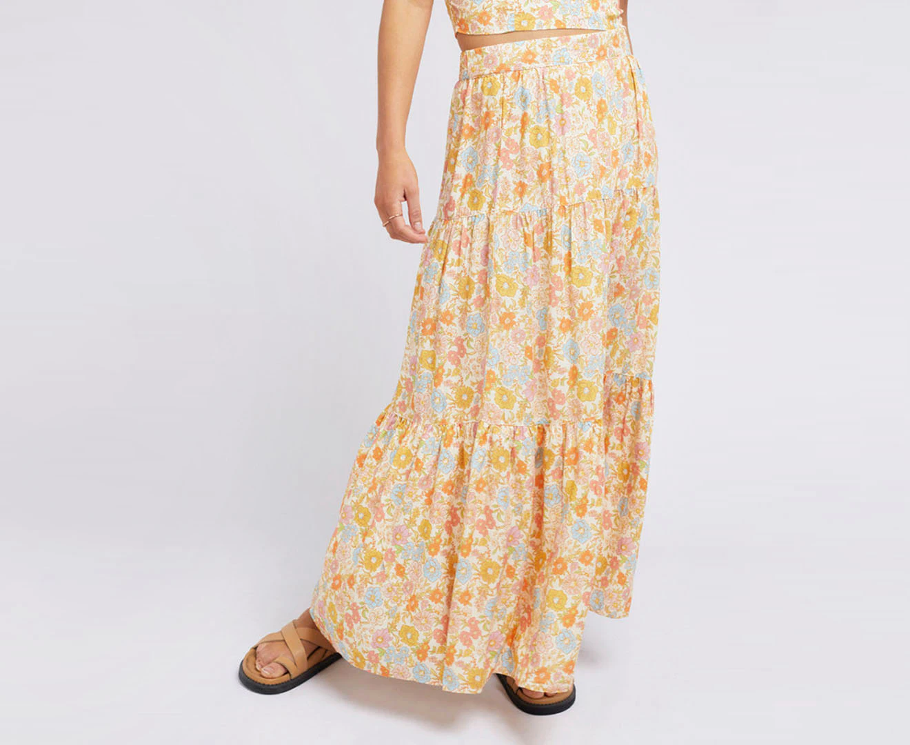 All About Eve Women's Meadow Maxi Skirt - Yellow Print