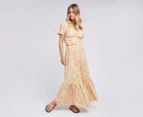 All About Eve Women's Meadow Maxi Skirt - Yellow Print