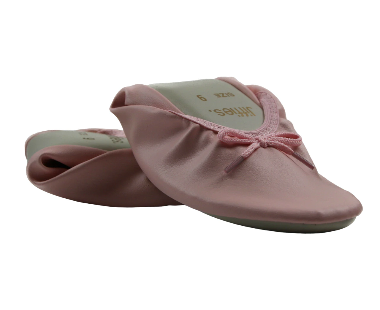 Womens Jiffies Grosby Ladies Ballet Dance Flat Flats Shoes Pink Synthetic - Pink