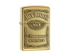Jack Daniels Label Chip High Polish Lighter - Brass