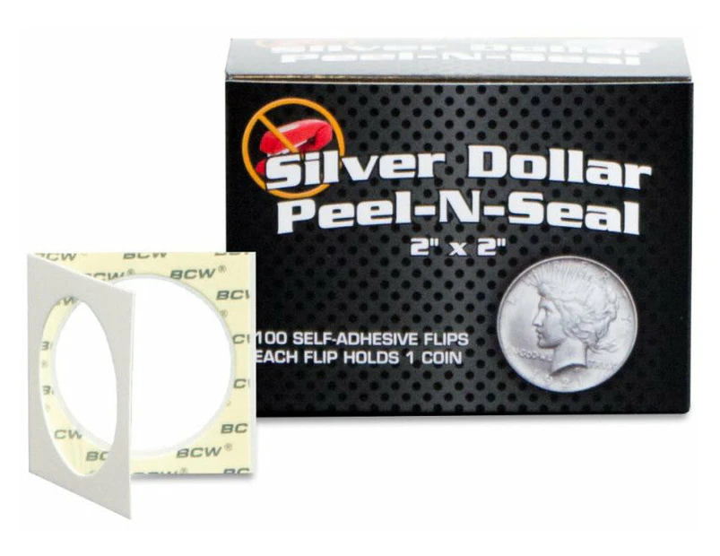 Hc Bcw Peel N Seal Paper Flips Adhesive Dollar (2 X 2) (100 Flips Per Box)