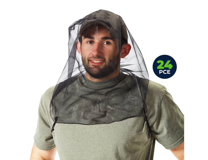 Garden Greens 24PCE Anti-Insect Head Netting Breathable Lightweight Mesh 30cm