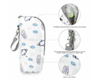 Insulated Baby Bottle Bag Breastmilk Cooler Bag, Reusable Baby Bottle Tote Bag,Penguin