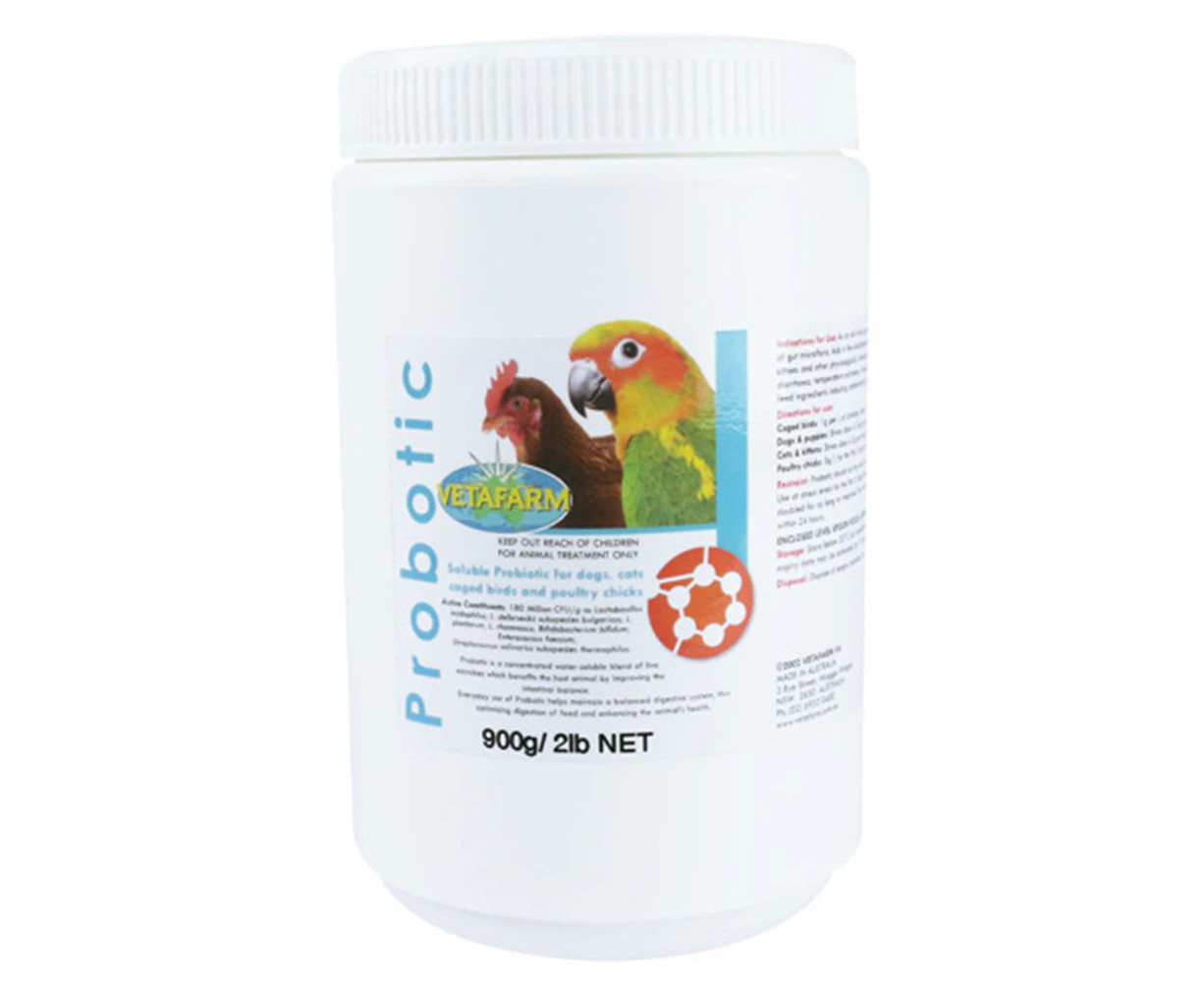 Vetafarm Probotic Bird Food Water Additive Supplement Vitamins 900g