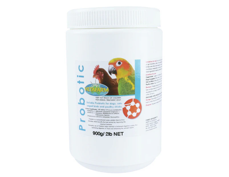 Vetafarm Probotic Bird Food Water Additive Supplement Vitamins 900g